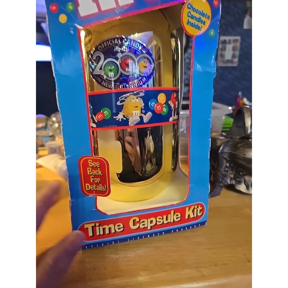 M&M's‎ Collectible 2000 Time Capsule Kit Stickers I.D. Tags Stamper New Open Box
